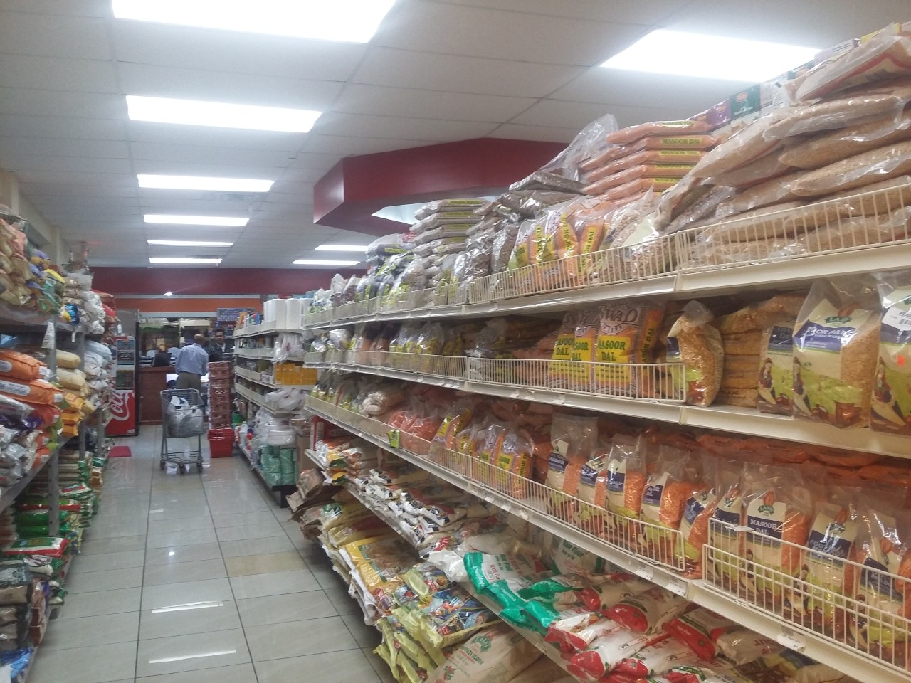 Lentils and grains aisle